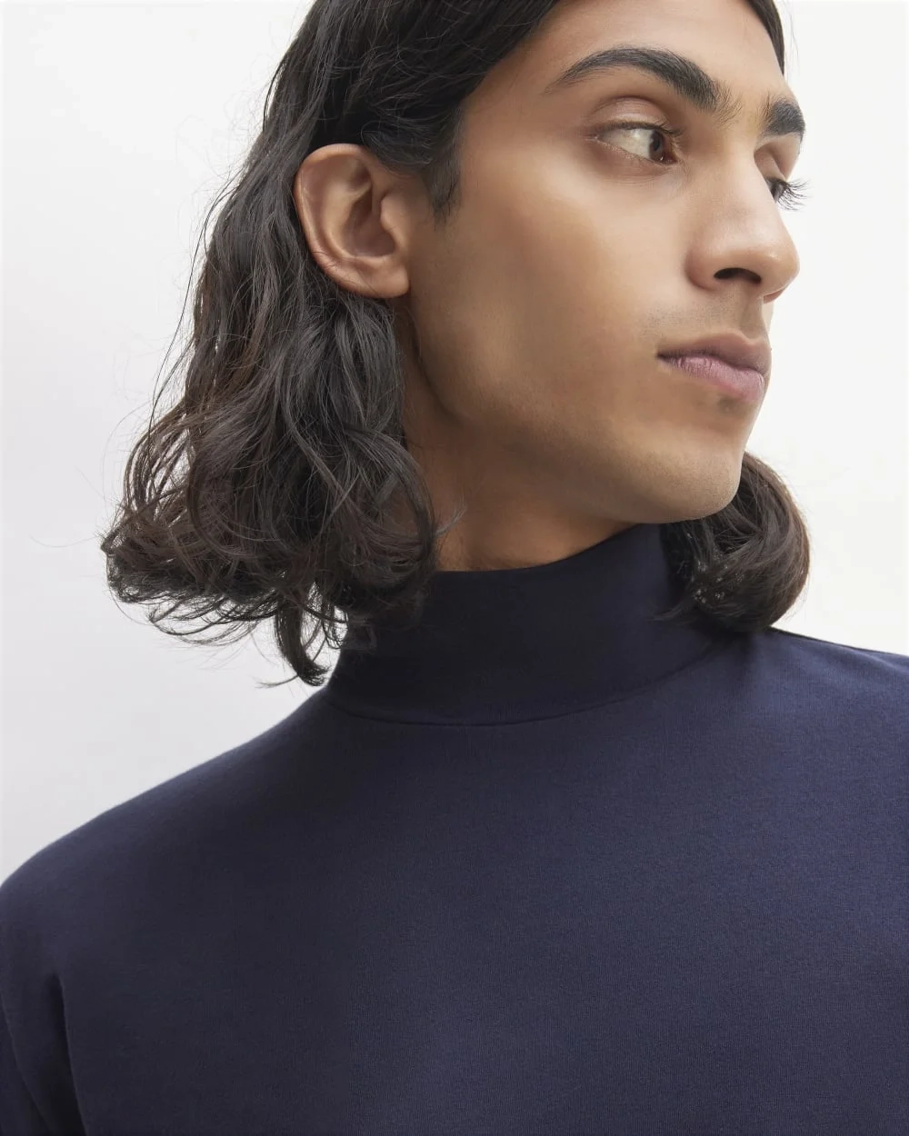 The Organic Cotton Long-Sleeve Turtleneck | Deep Navy (2)