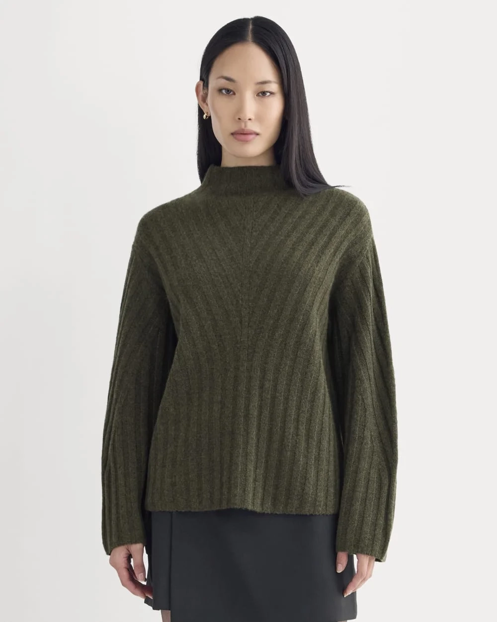 Funnel-Neck Sweater in Wool Cashmere | Heather Beech (2)