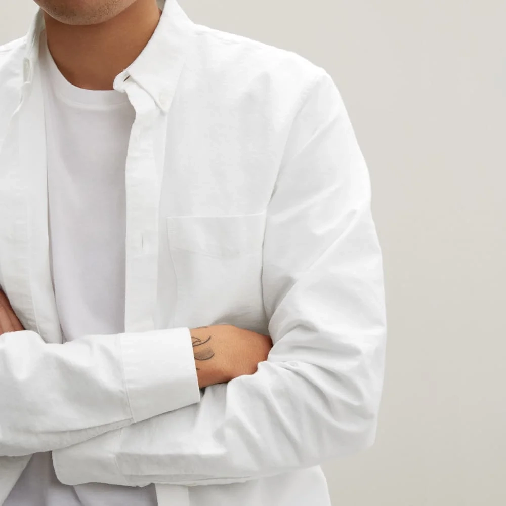 The Standard Fit Japanese Oxford Shirt | Uniform | White | Tall (2)