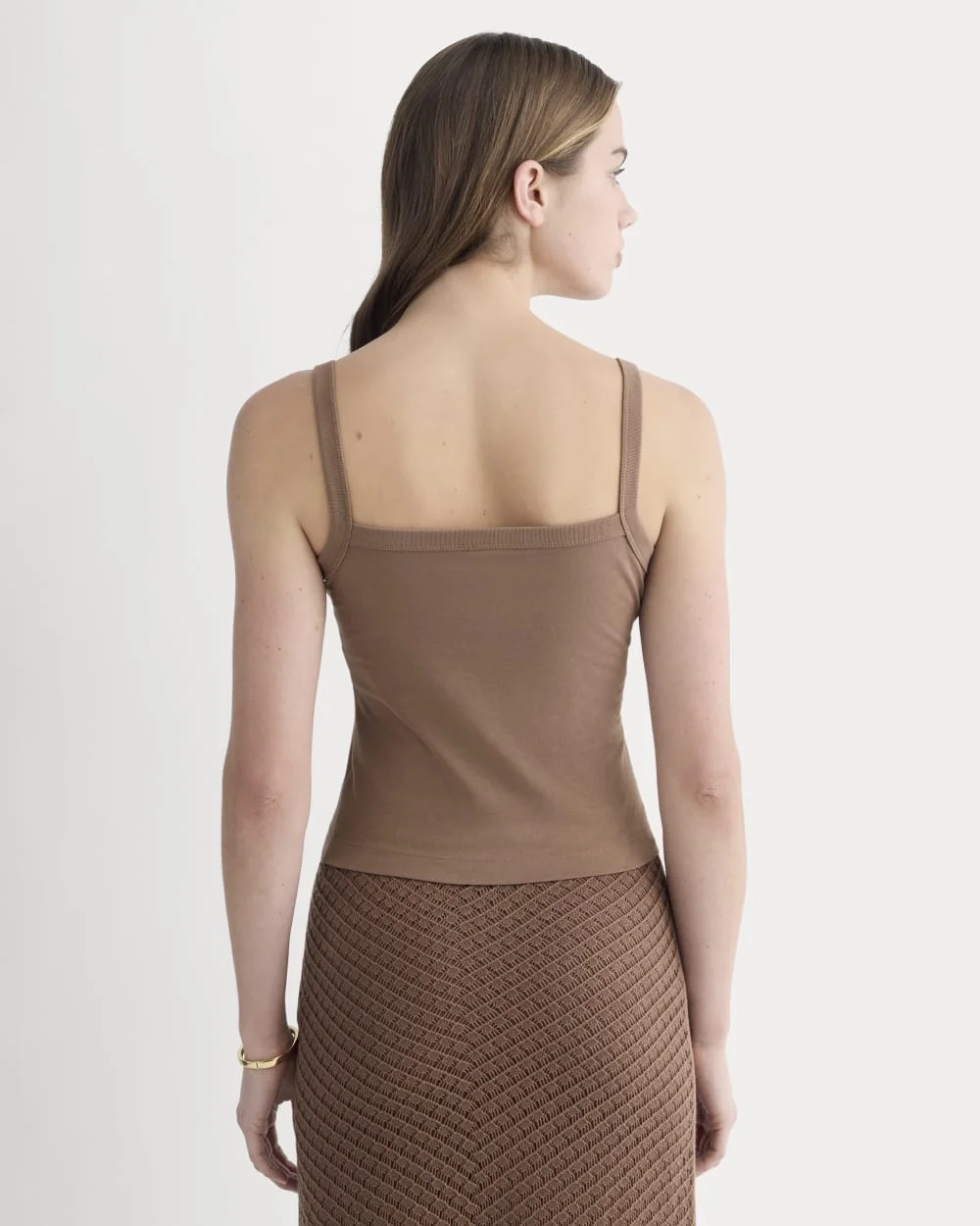 The Essential Square-Neck Tank | Mocha (2)
