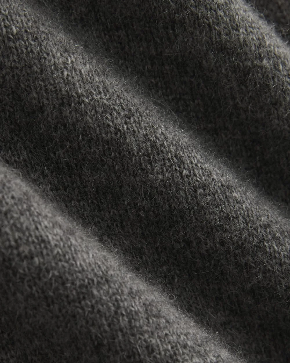 Cashmere Cropped Cardigan | Heather Charcoal (2)