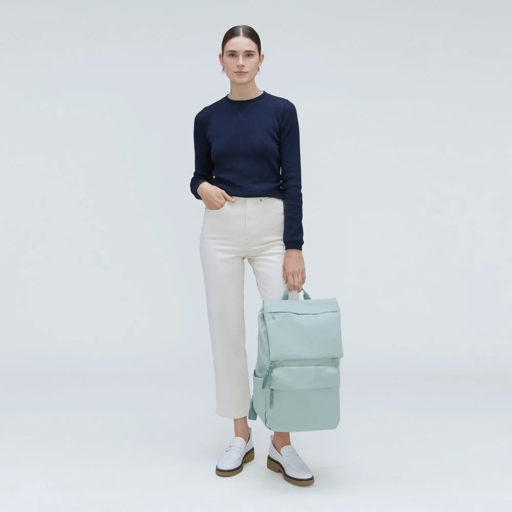 The ReNew Transit Backpack | White Sage / Green Millieu (2)