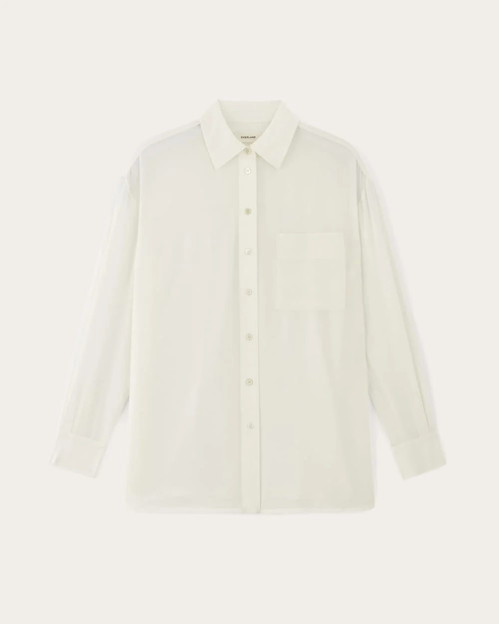 The Boyfriend Shirt in Washable Silk | Off-White (2)