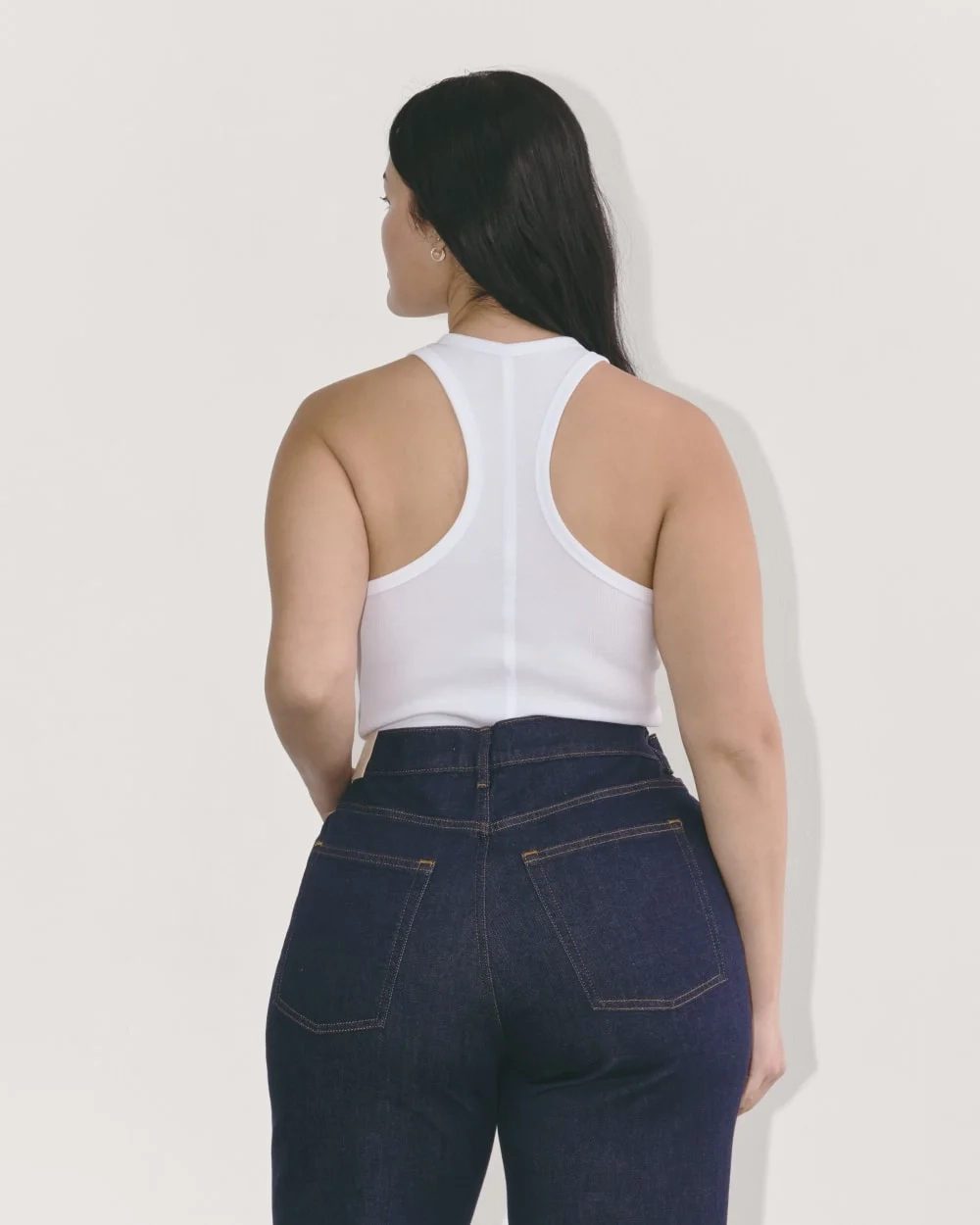 The Luxe Rib Racerback Tank | White (2)