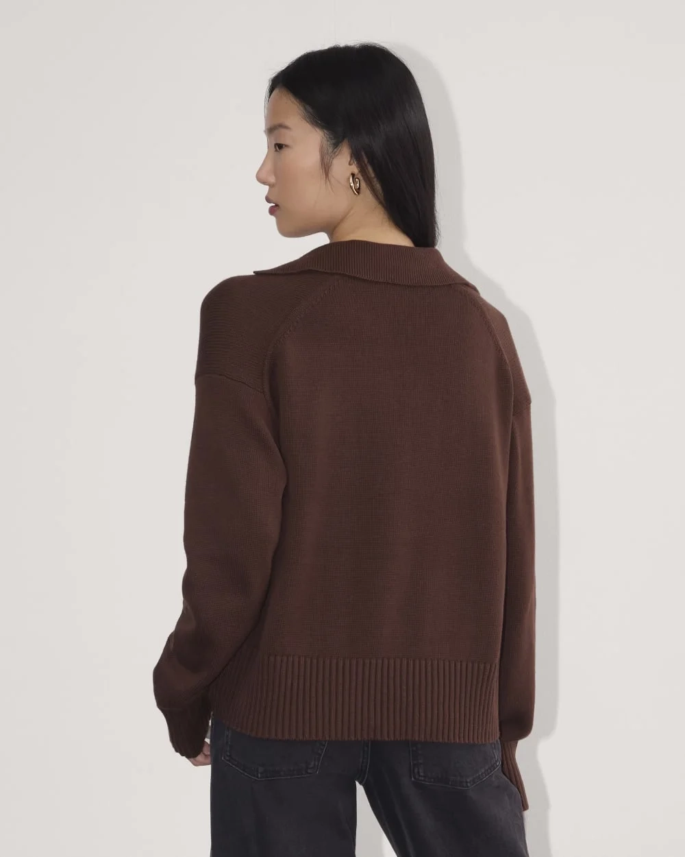 The Boxy Polo in Everyday Cotton | Dark Mahogany (2)