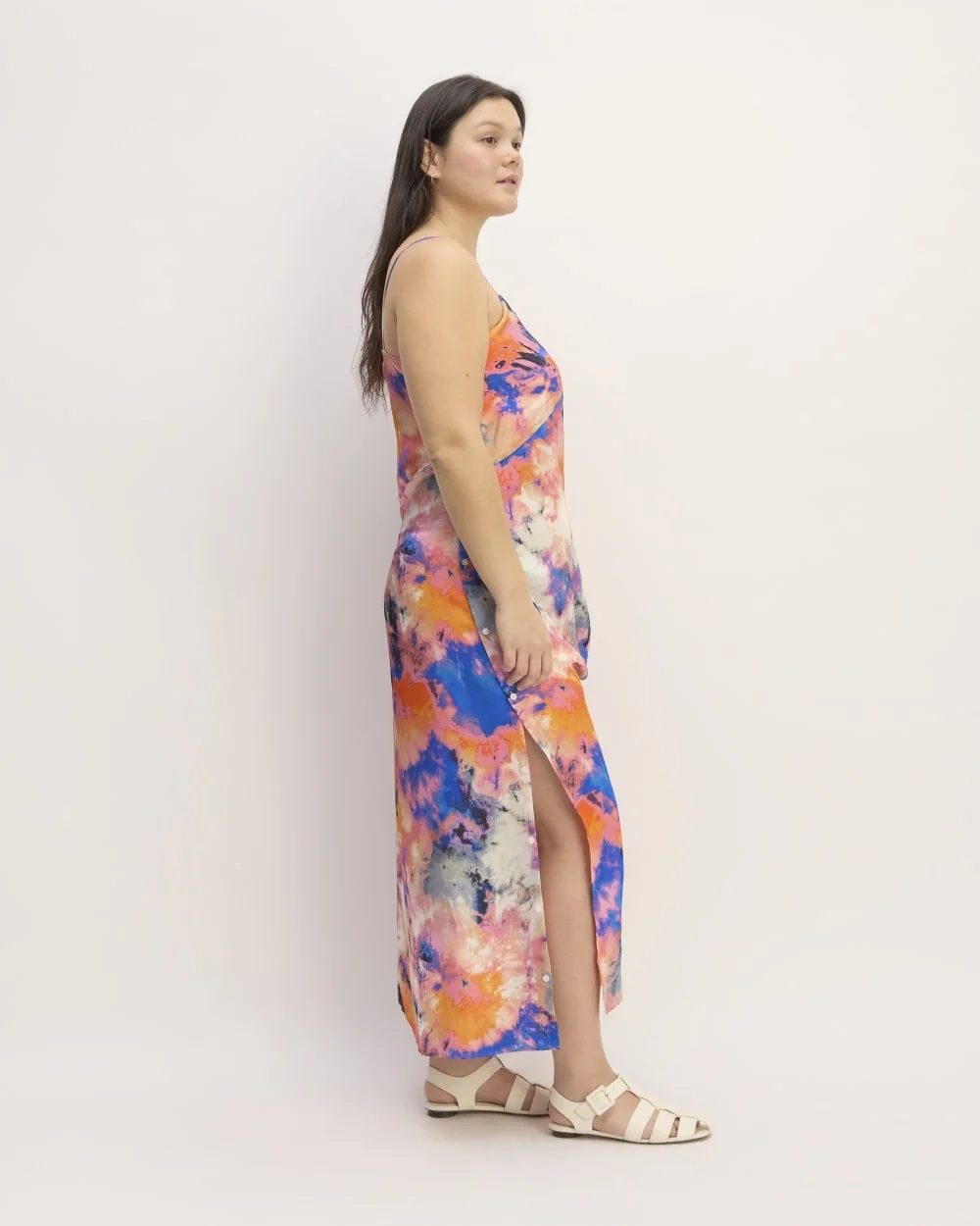 The Everlane x Marques' Almeida Satin Tie-Dye Dress | Multi Tie-Dye (2)