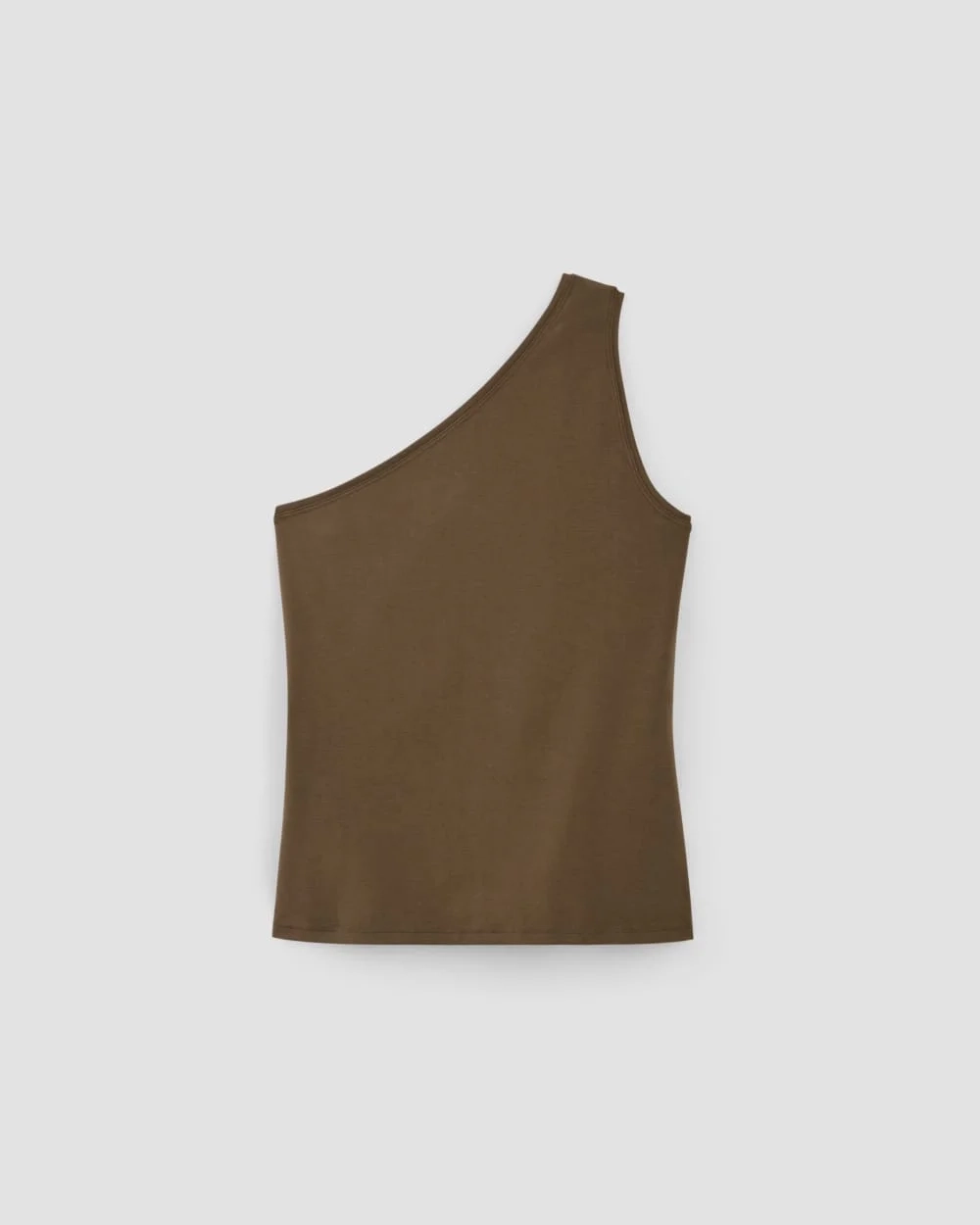 The Form One-Shoulder Tank | Cocoa (2)