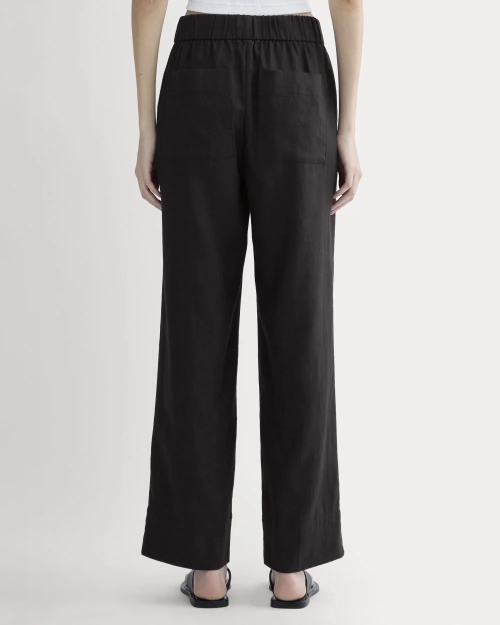 The Linen Easy Pant | Black (2)