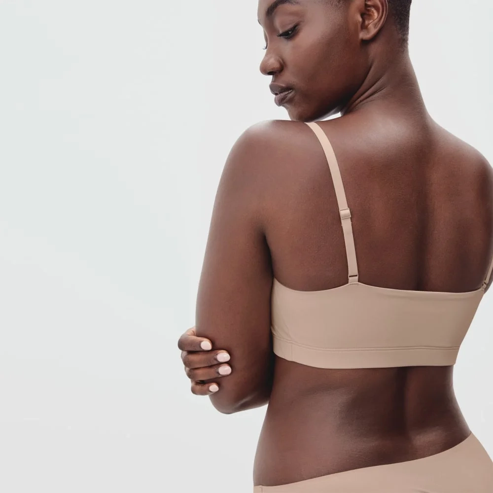 The Invisible Square-Neck Bralette | Light Tan (2)