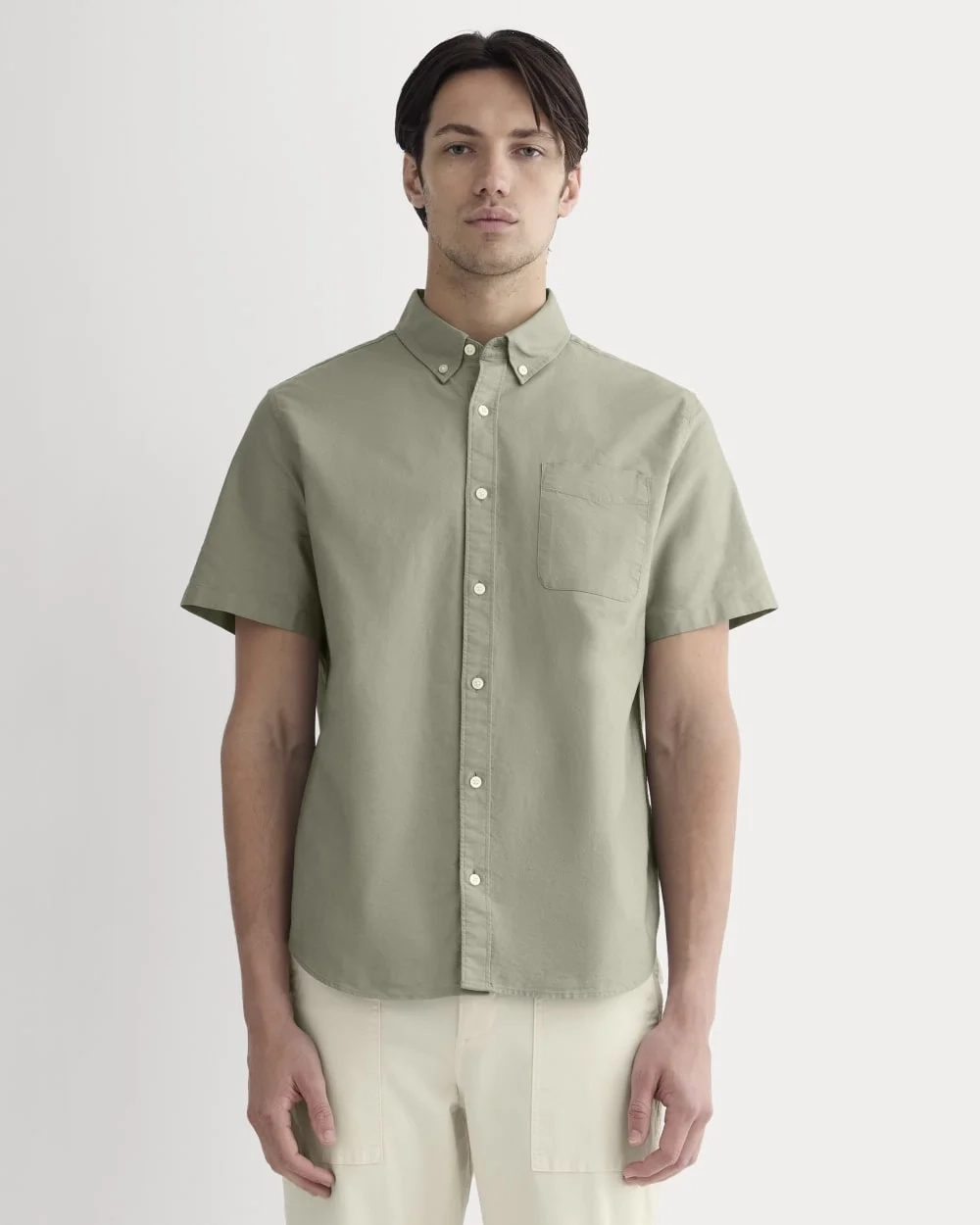 The Organic Short Sleeve Oxford Shirt | Sage Green