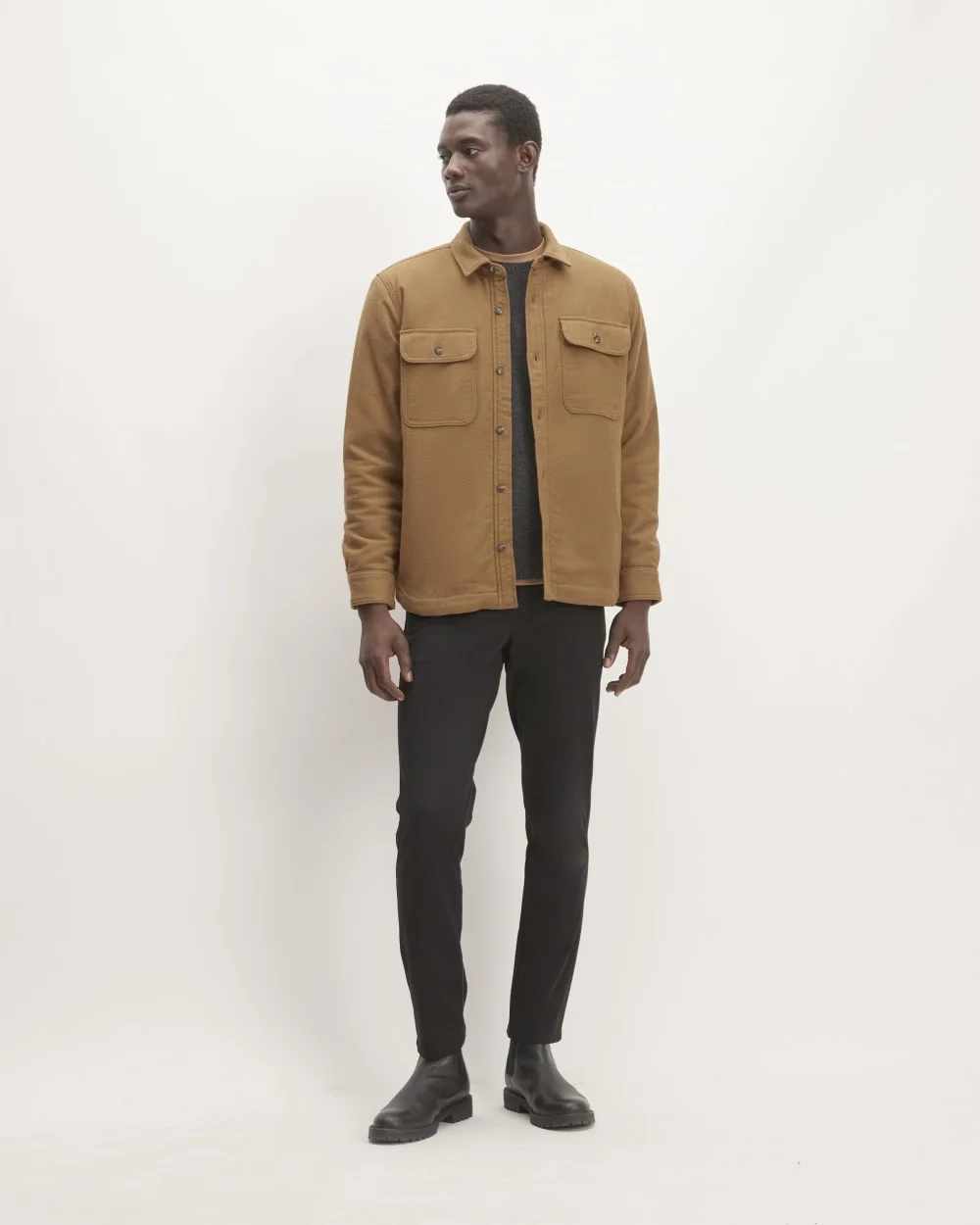 The ReNew Fleece-Lined Heavyweight Overshirt | Toasted Coconut (2)