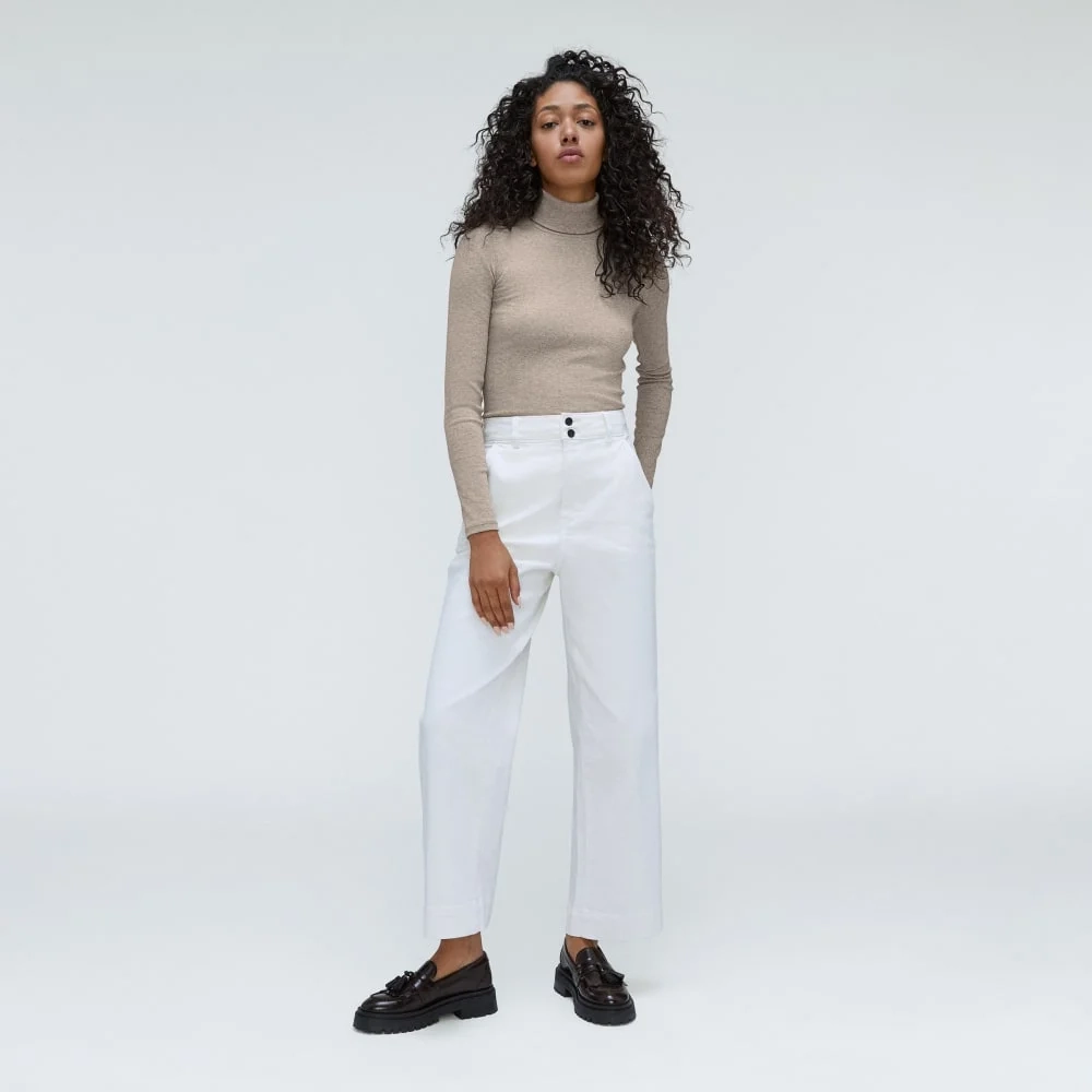 The Luxe Rib Turtleneck | Heathered Meringue (2)