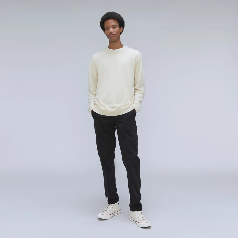 The Merino-Blend Crewneck Sweater | Off White (3)
