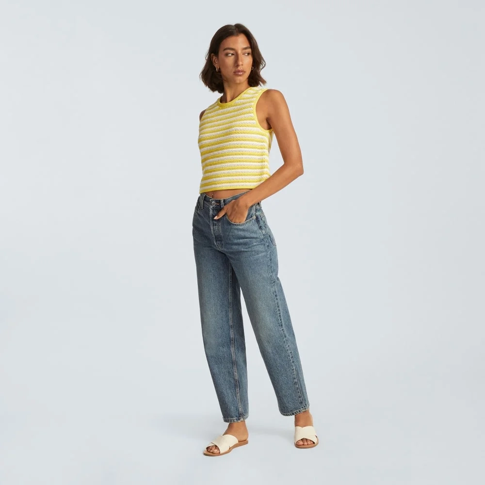 The Crochet Knit Cami | Canvas / Lemon (2)