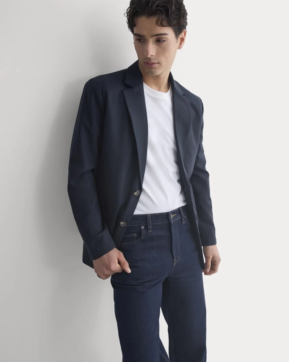 Tropical Wool Blazer | Dark Navy (2)