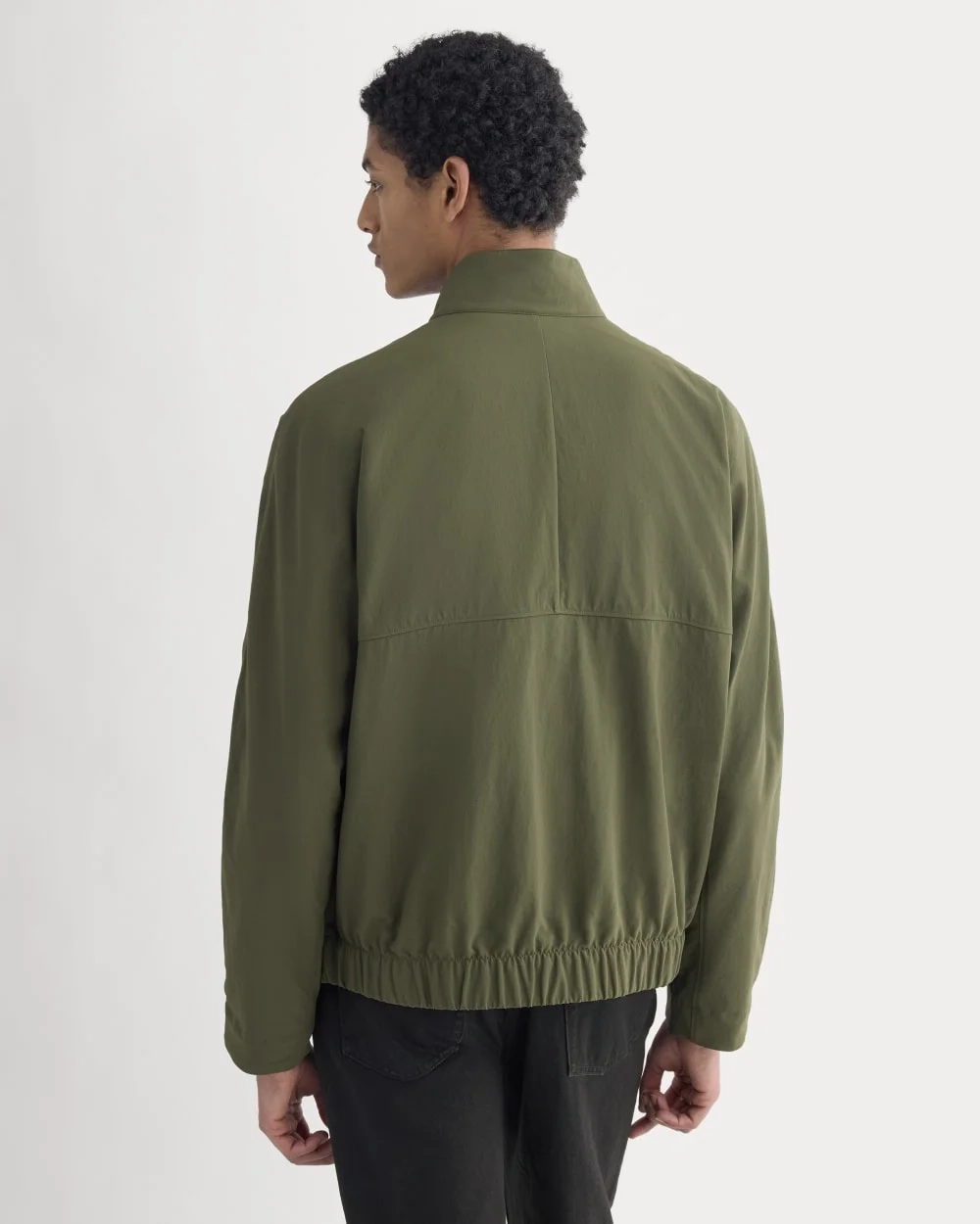 Re:Cycled Nylon Harrington Jacket | Olive Night (3)