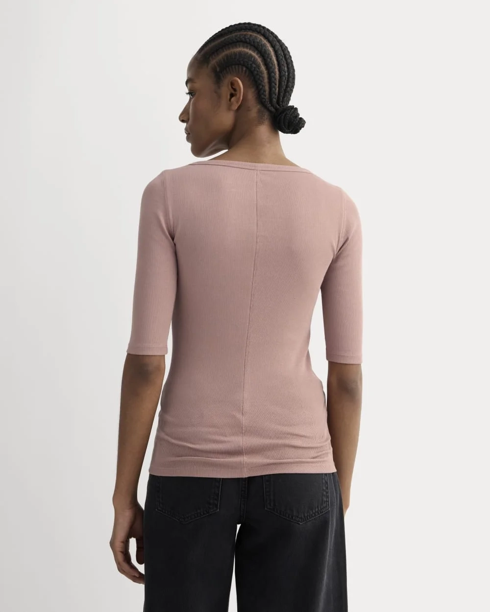 The Luxe Rib Scoop-Neck Tee | Rose Dusk (2)