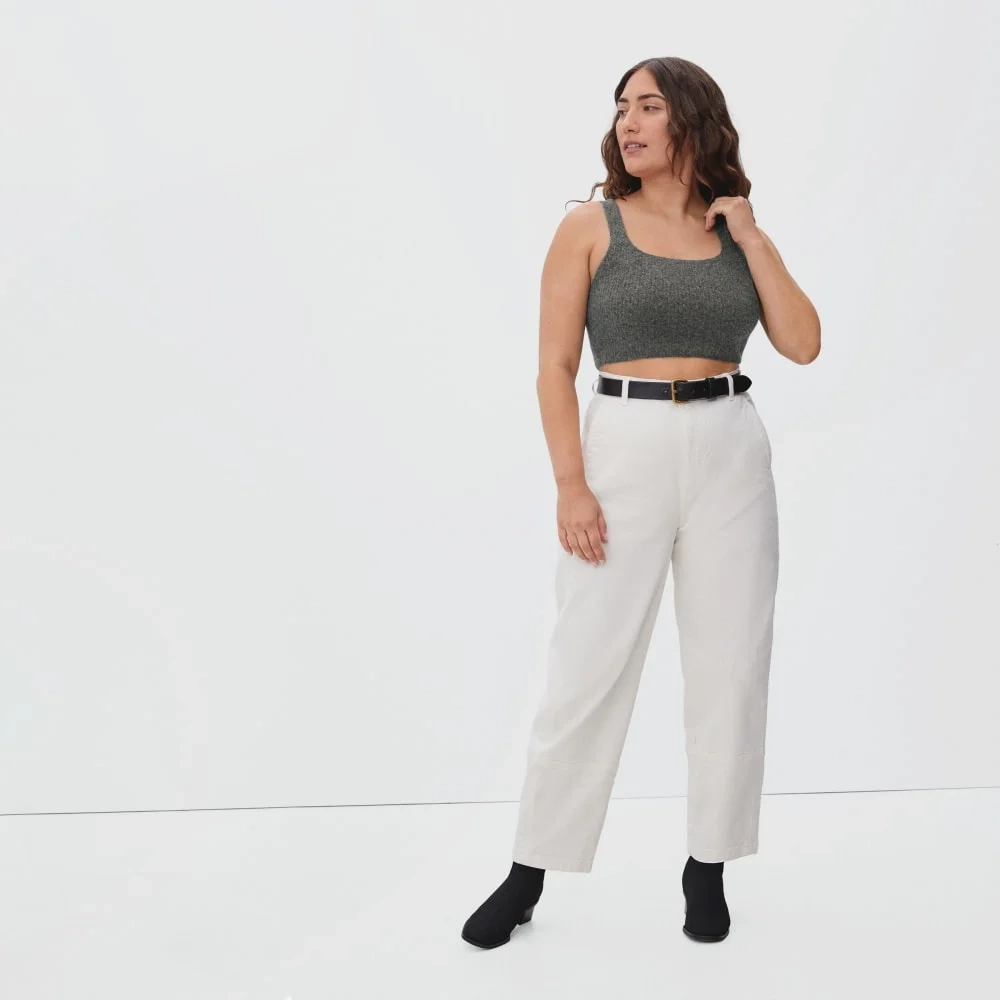 The Cozy-Stretch Tank | Heathered Charcoal (2)