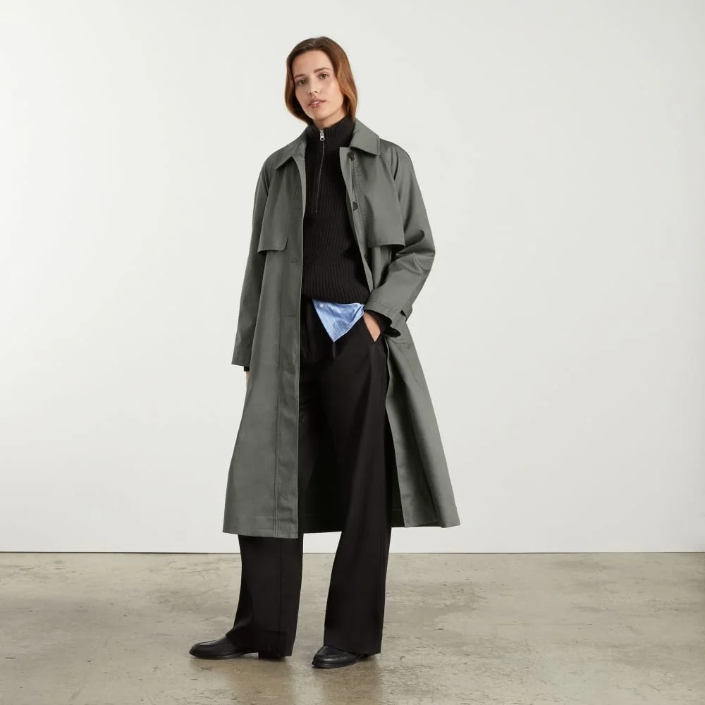 The Long Mac Coat | Pewter Green (2)