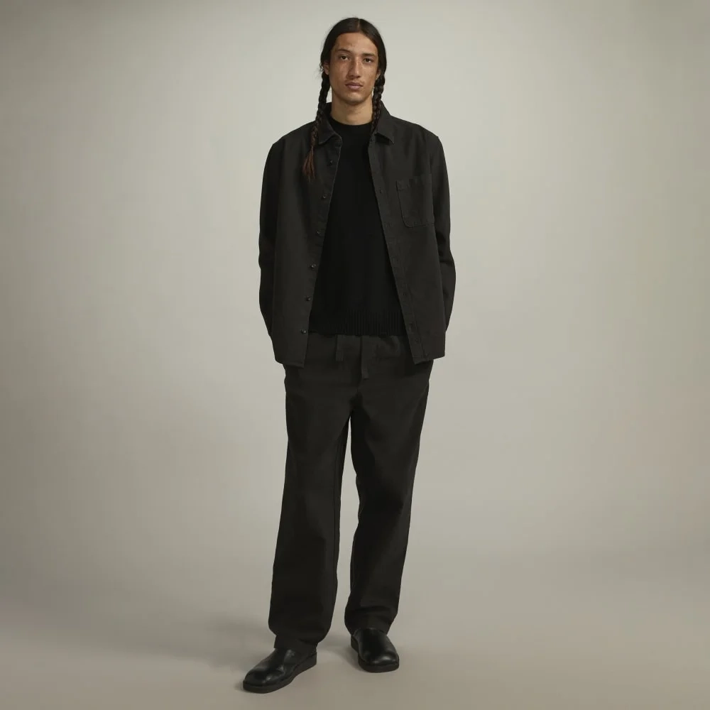 The Canvas Organic Cotton Drawstring Pant | Black (2)