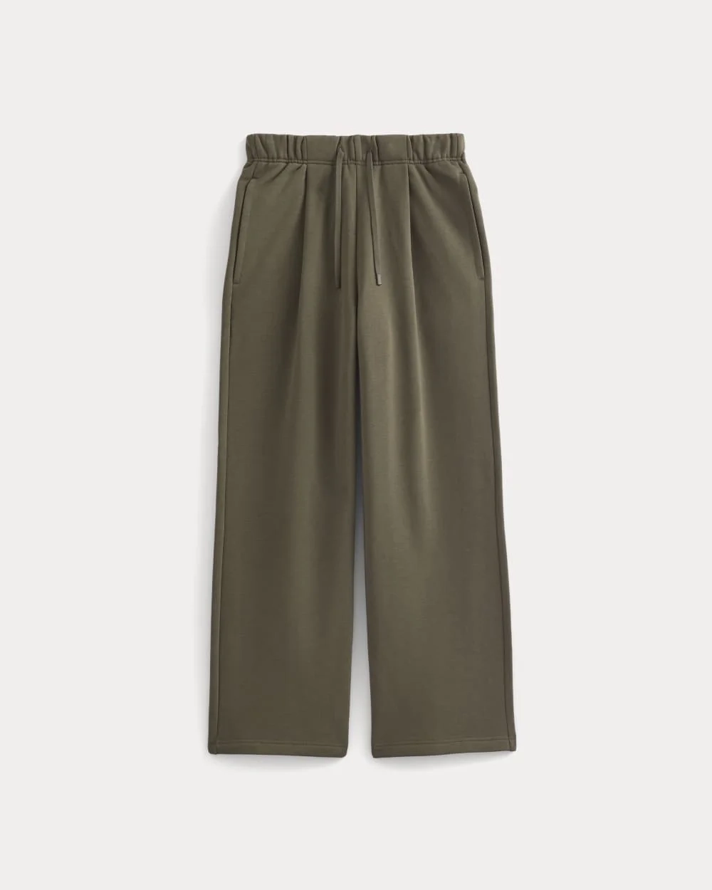 Luxe Fleece Pleated Sweatpant | Olive Night (2)