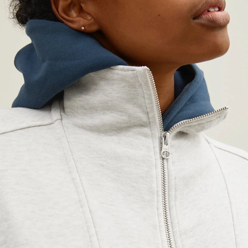 The Track Half-Zip | Light Heather Grey (2)