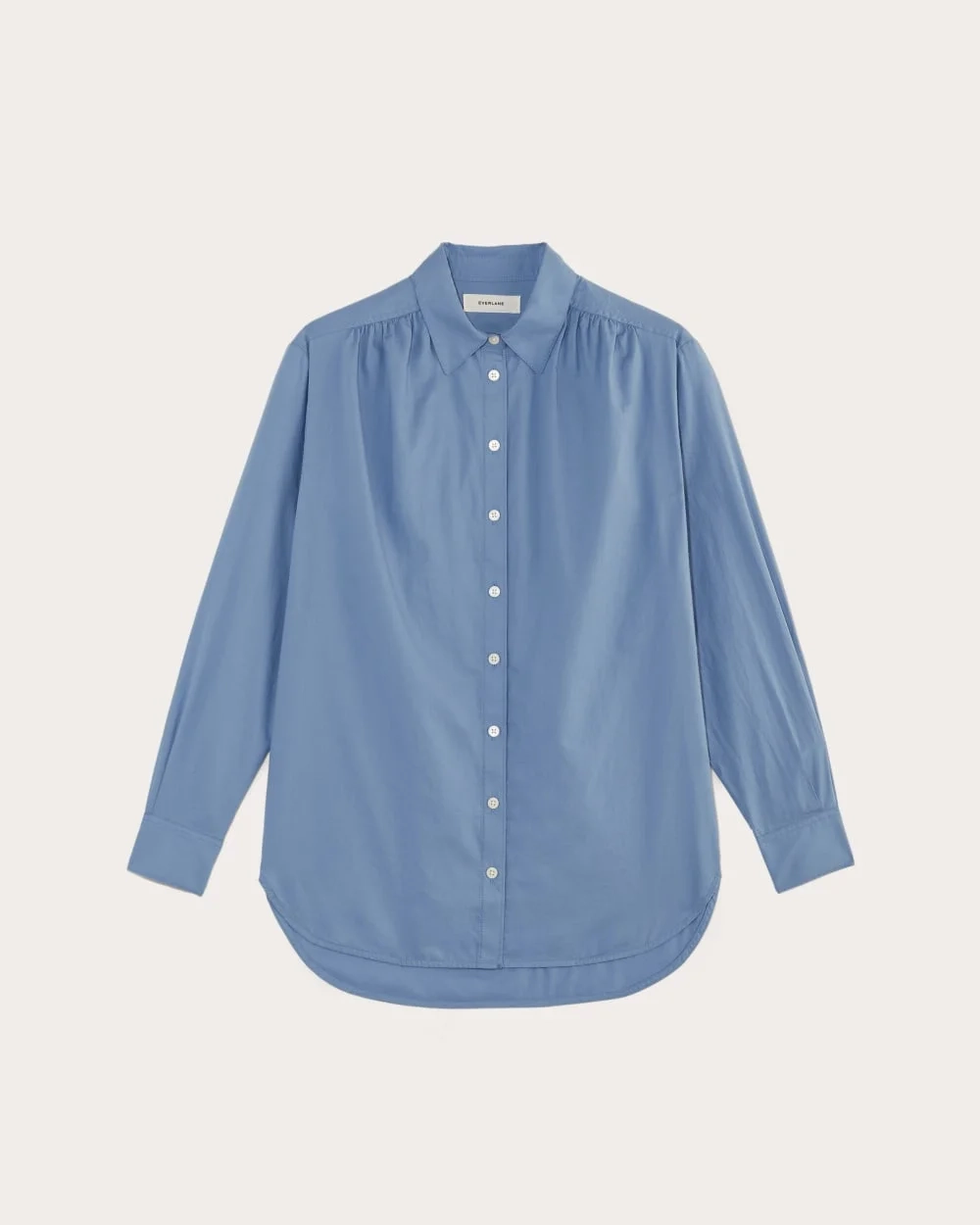 The Gathered Shirt in Silky Cotton | Bluebell (3)