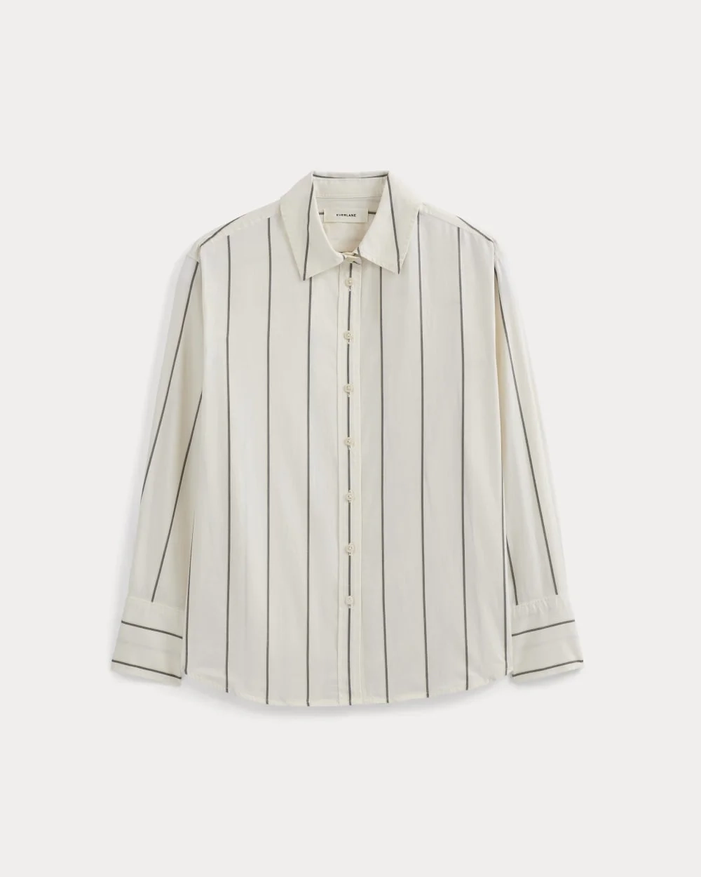 Everyday Shirt in Silky Cotton | Gardenia/Meteorite (2)