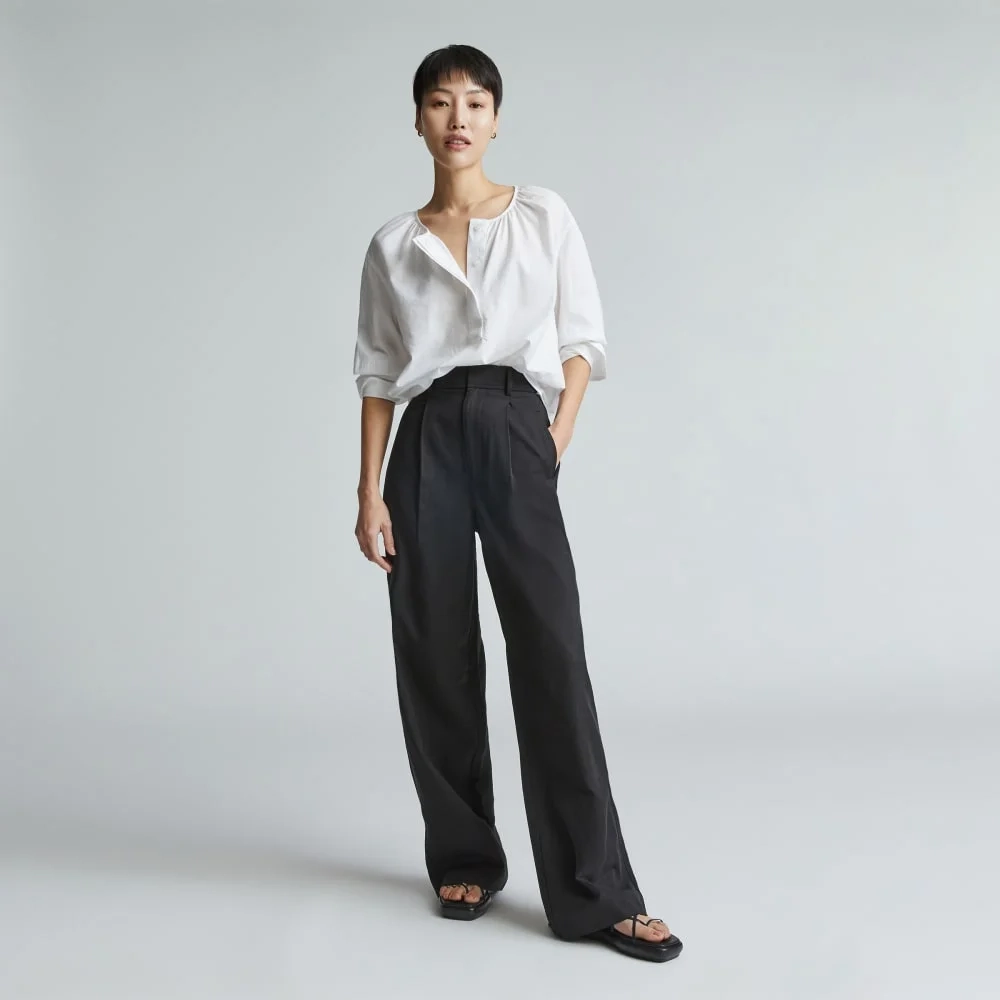The Silky Cotton Balloon Sleeve Top | White (2)