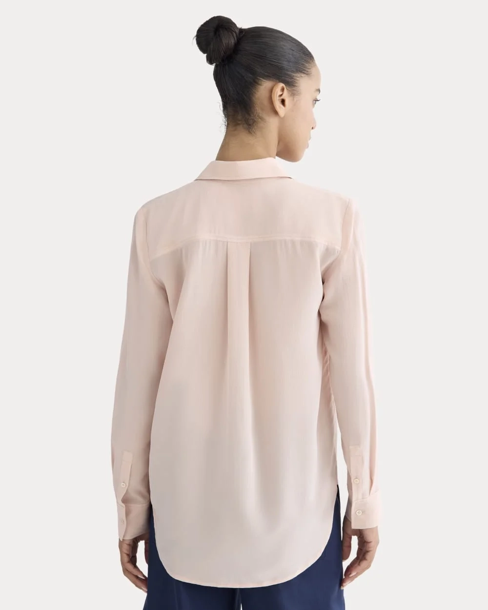 The Must-Have Shirt in Washable Silk | Soft Rose (2)