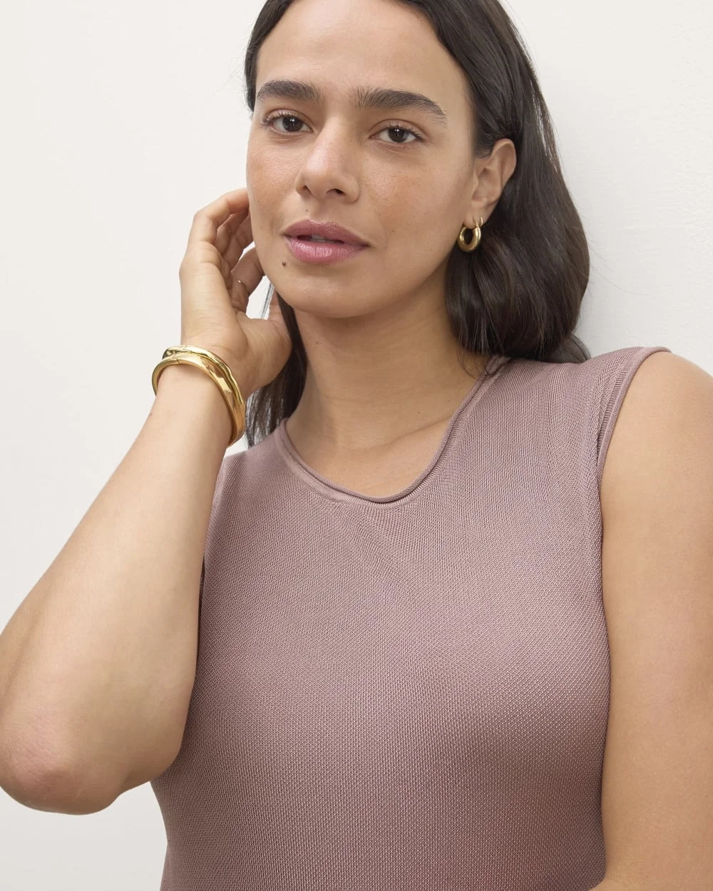 The Knit Pleated Dress | Dusty Rose (2)