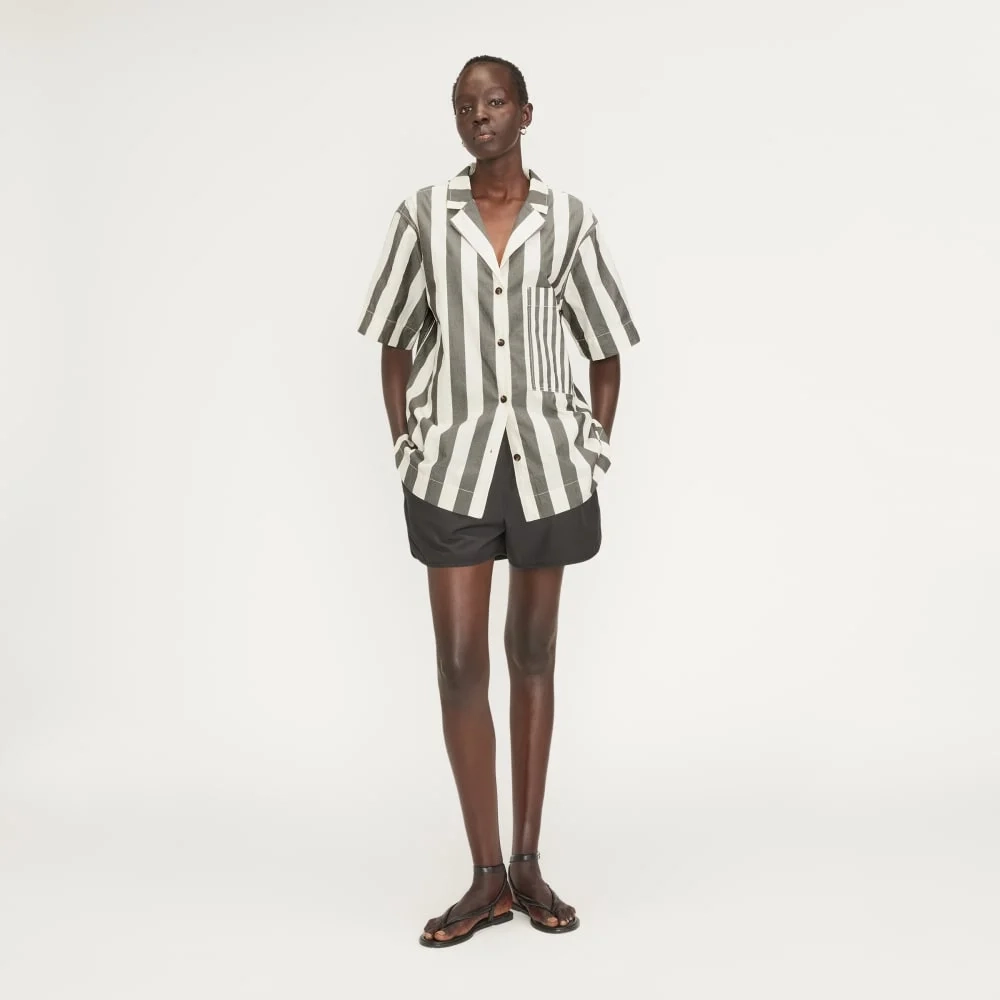 The Poplin Shirt | Bone / Black (2)