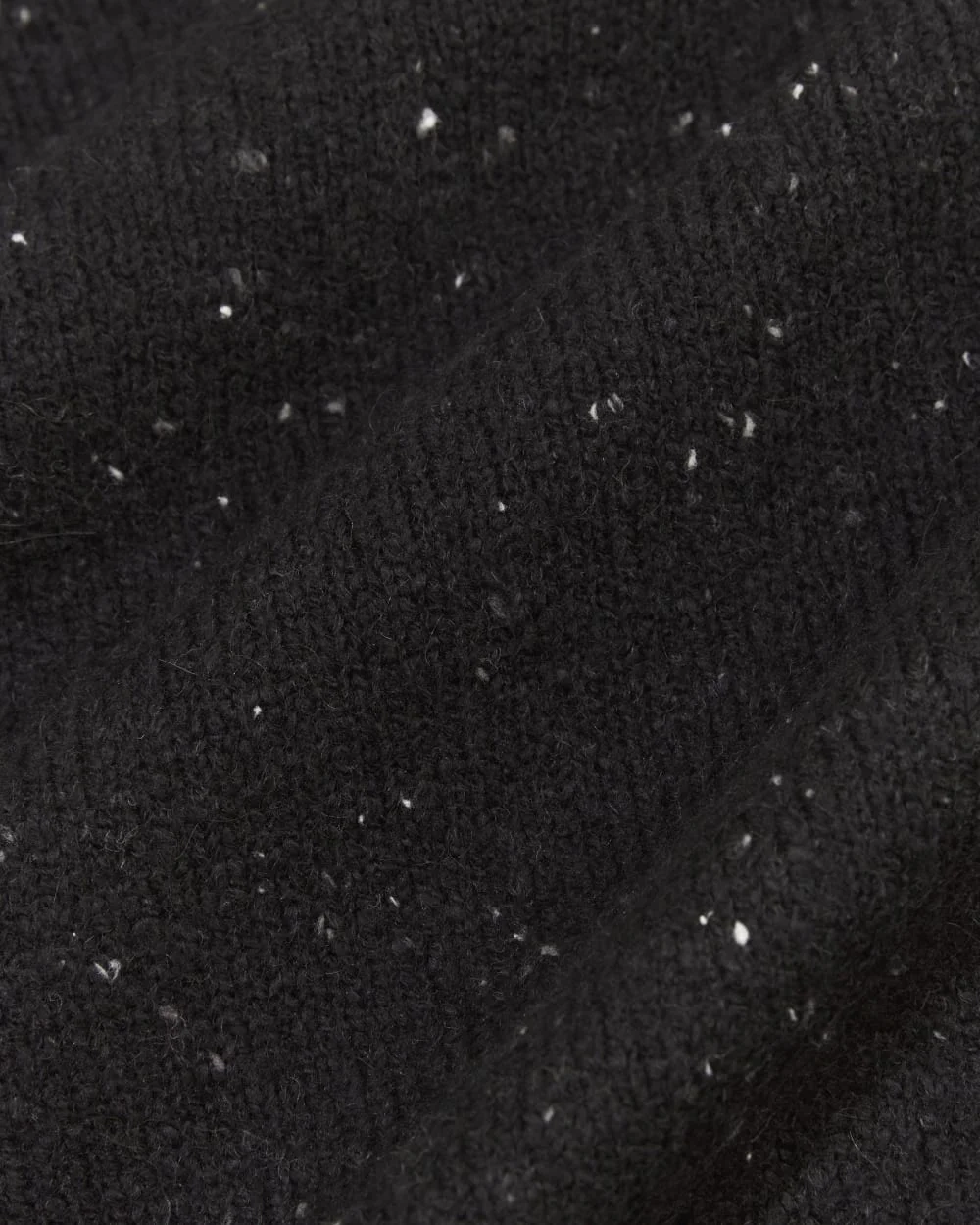 The V-Neck Sweater in Plush Cotton | Black Confetti (2)