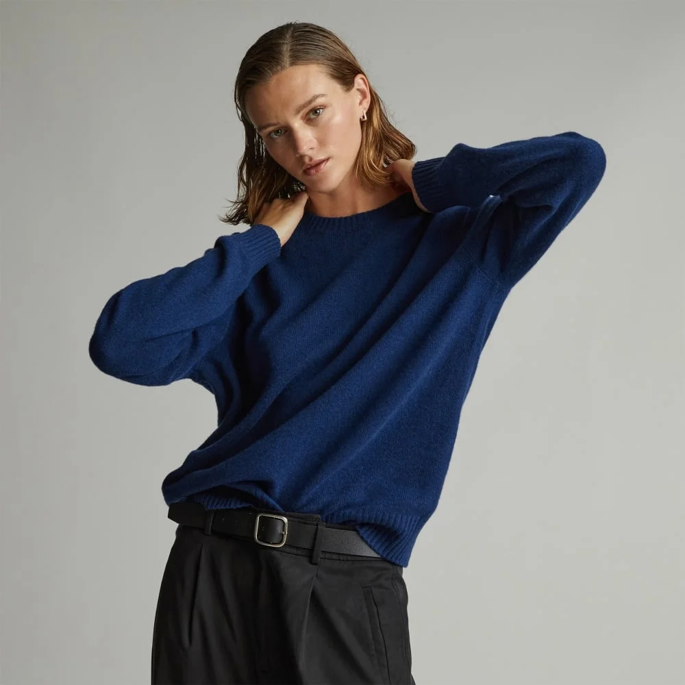 The Everyone Cashmere Crew | Bright Navy (4)