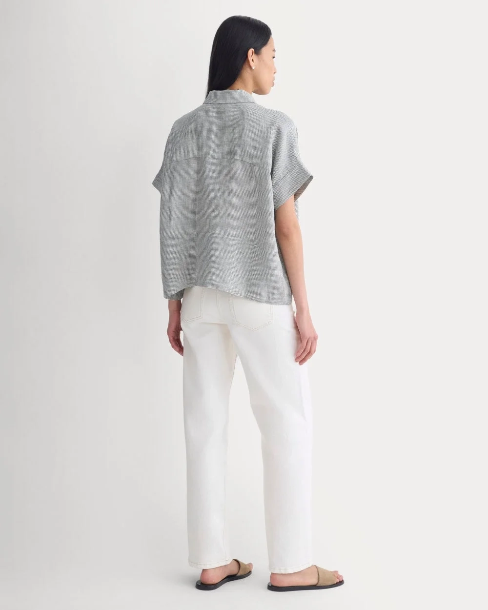 The Boxy Shirt in Linen | Agave Green (2)