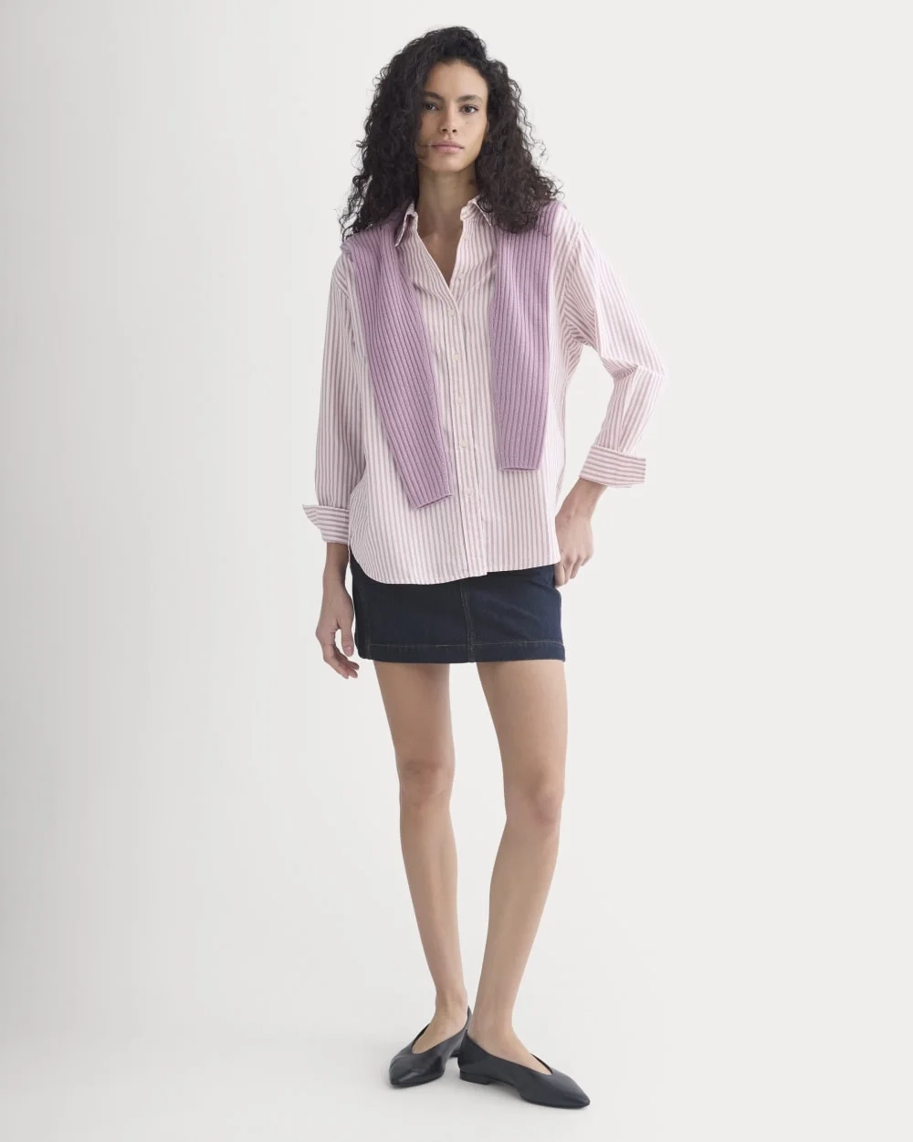 Everyday Oxford Shirt | Bone/Heather Rose (4)
