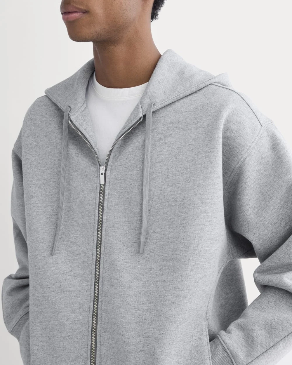 Luxe Fleece Full-Zip Hoodie | Vintage Heather Grey (2)