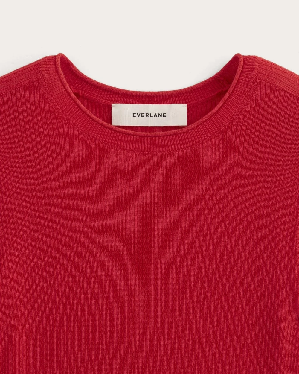 The Sweater Tee in Ultrasoft Merino | Classic Red (2)