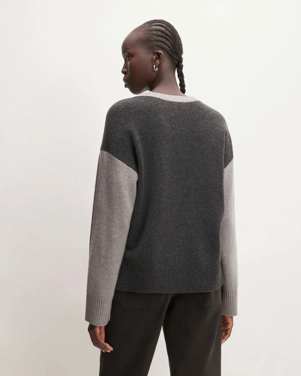 The Good Merino Wool Crewneck Sweater | Hare Grey / Graphite (2)