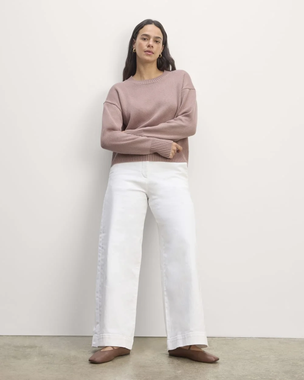 The Boxy Sweater in Everyday Cotton | Dusty Rose (3)