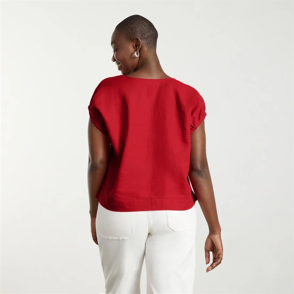 The Drawstring Tunic | Goji Berry (2)