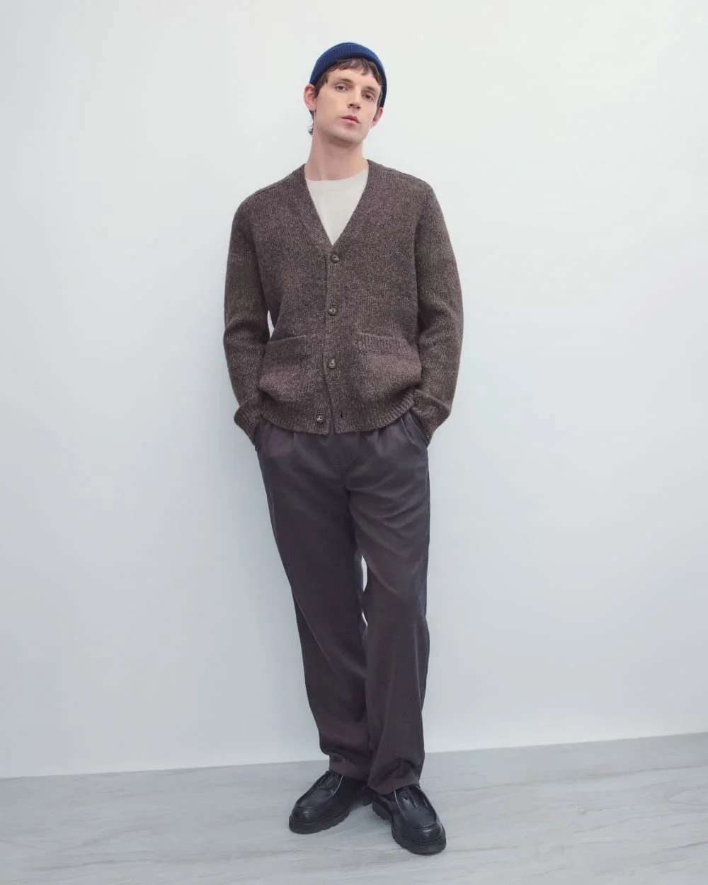 Pleated Trouser in Tailor Twill | Heathered Fudge (3)