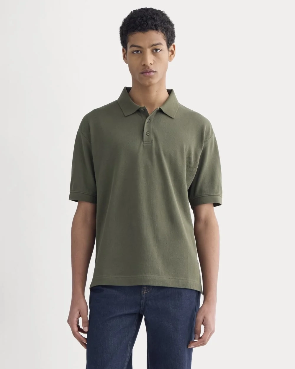 Classic Piqué Polo | Olive Night (2)