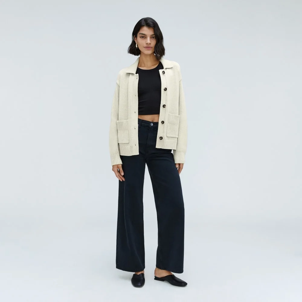 The Cotton Chore Sweater Jacket | Canvas (3)