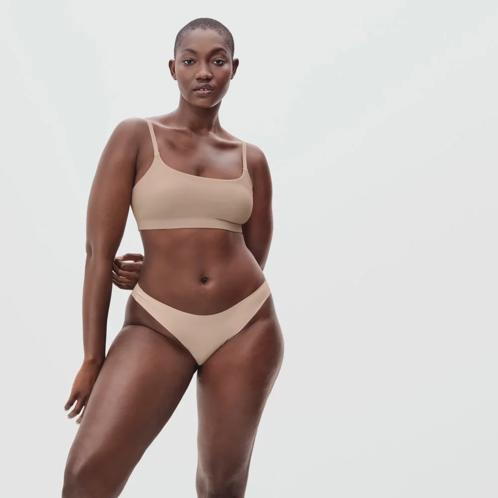 The Invisible Square-Neck Bralette | Light Tan (3)