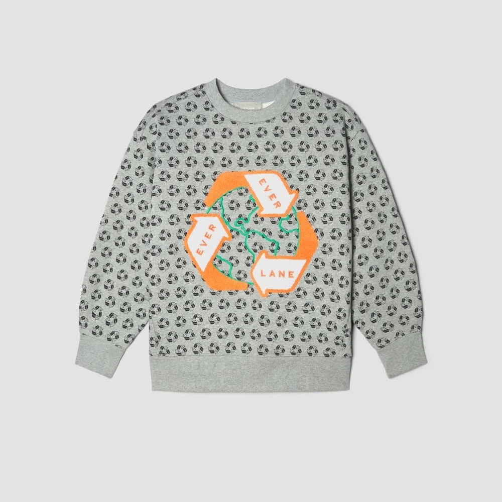 The ReTrack Oversized Crew | Earth Day Grey Multi (2)