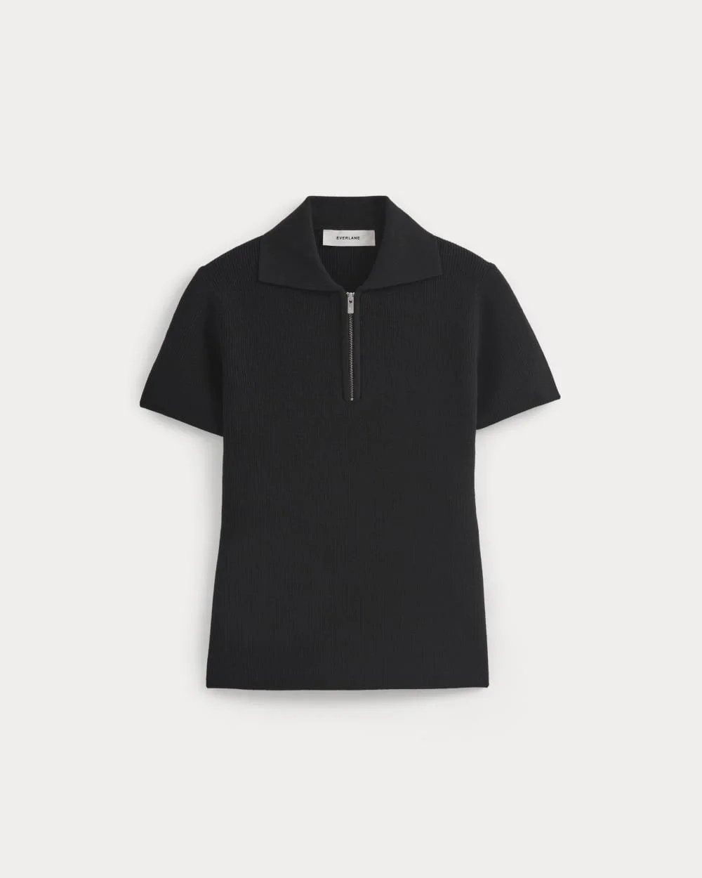 Knit Quarter-Zip Polo | Black (2)