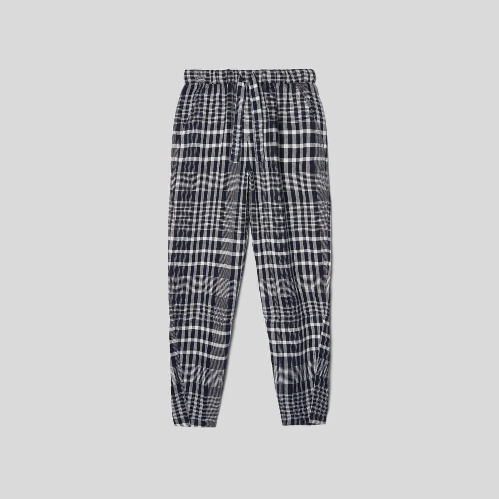 The Linen Pull-On Barrel Pant | Canvas Tan / Navy (3)