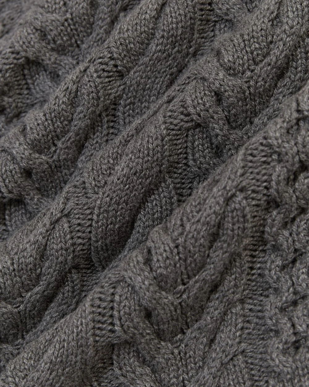 The Cable Sweater in Everyday Cotton | Heathered Charcoal (3)