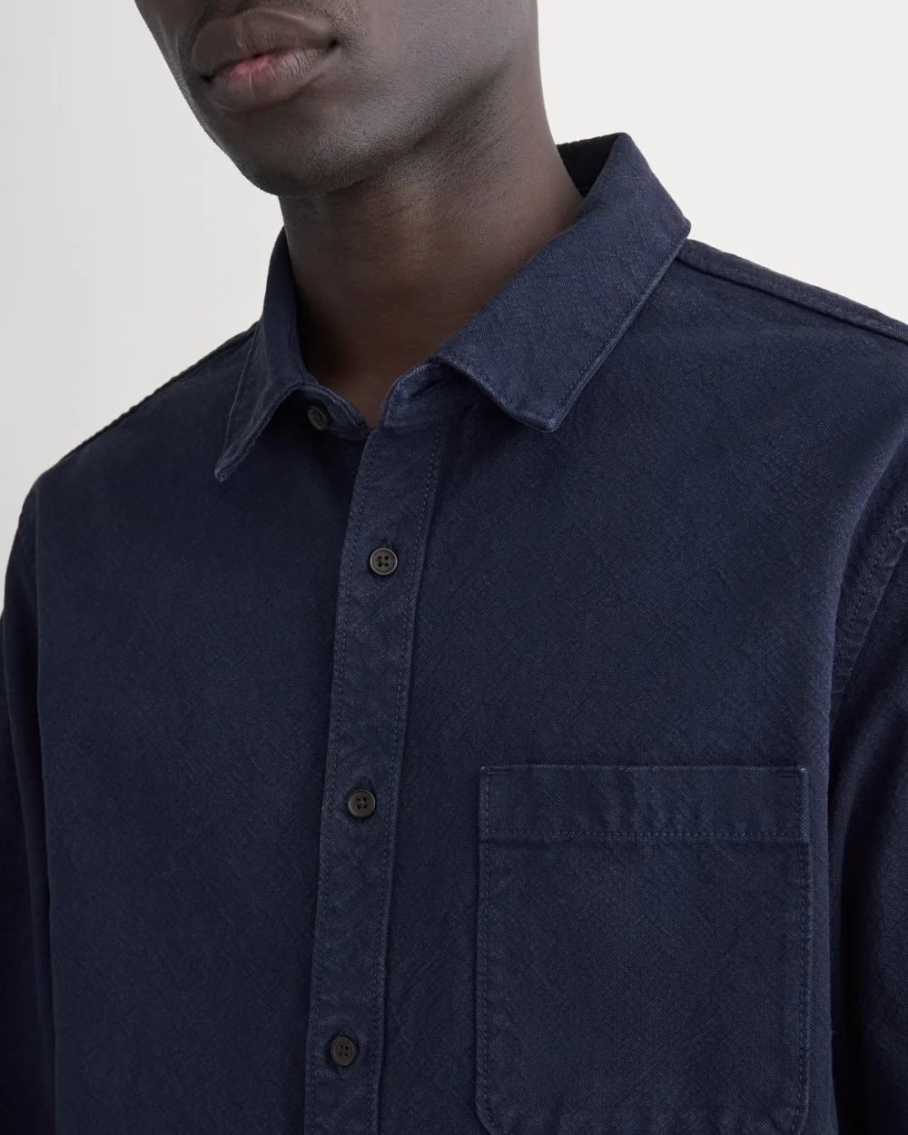 The Canvas Organic Cotton Overshirt | Navy (3)